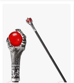 Decorative Walking Cane with Claw and Red Orb Halloween Costume