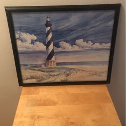Lighthouse framed picture