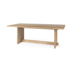 Aida Grey-Brown Solid Wood Dining Table
