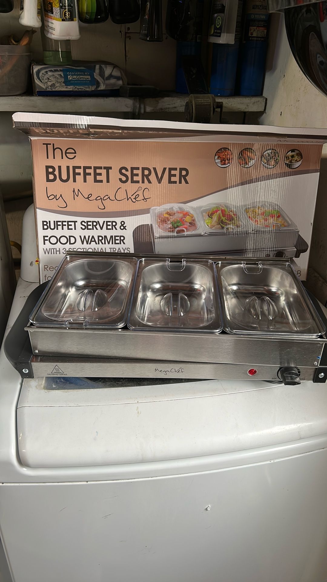 Mega Chef Buffet Server With Electric Warmer