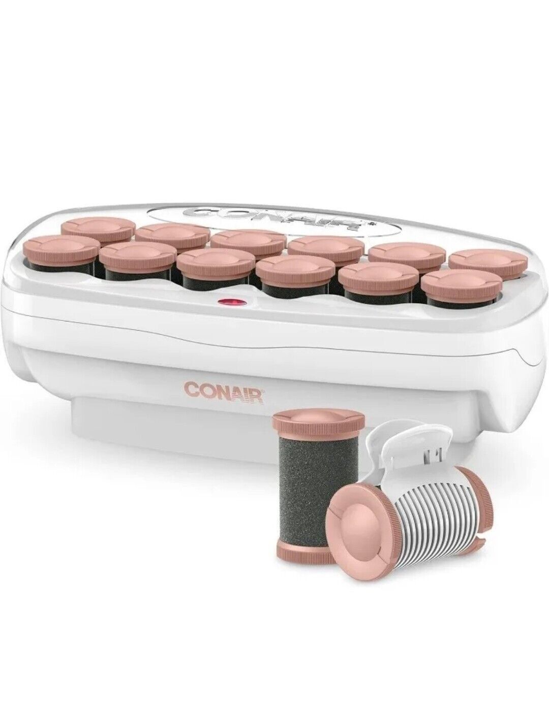 Conair Waves & Volumes 12 Jumbo Hot Rollers 1 1/2 Inch With Super Clips - Pink