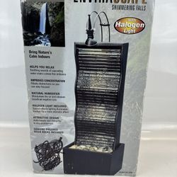 Homedics Envirascape Sparkling Falls Tranquility Waterfall With Light NIB