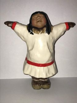 C Alan Johnson "Rebecca" Alaskan Girl Figurine 1983 RARE RETIRED Limited