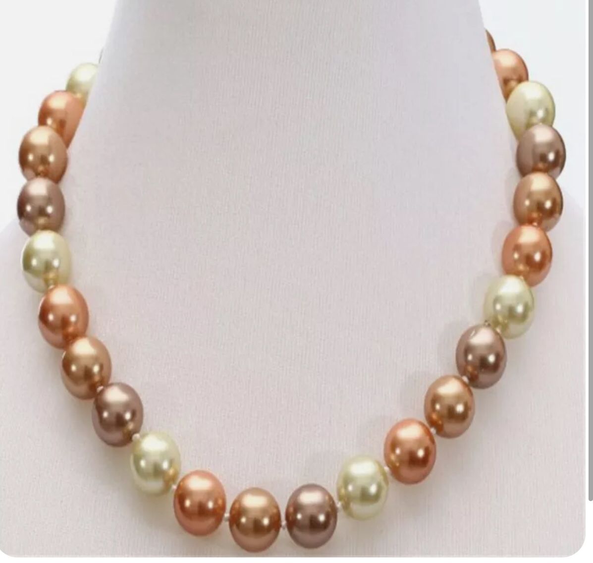 18 kg Plate And 18Inch  Of 12mm Multicolored Cultured Pearl Necklace 