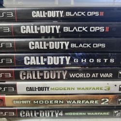 9 COD Call Of Duty  Black Ops II III Ghosts Warfare 2 3 Advanced Playstation 3 Ps3 Games Video Game Lot 