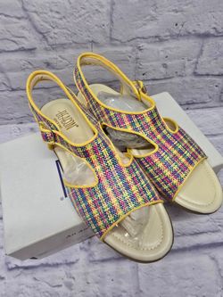Beacon Reflections SUZIE Women's Multicolored Canvas Sandals Size 9.5 M