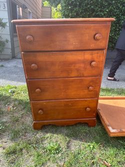 Free Solid Wood 4-Drawer Dresser Chest