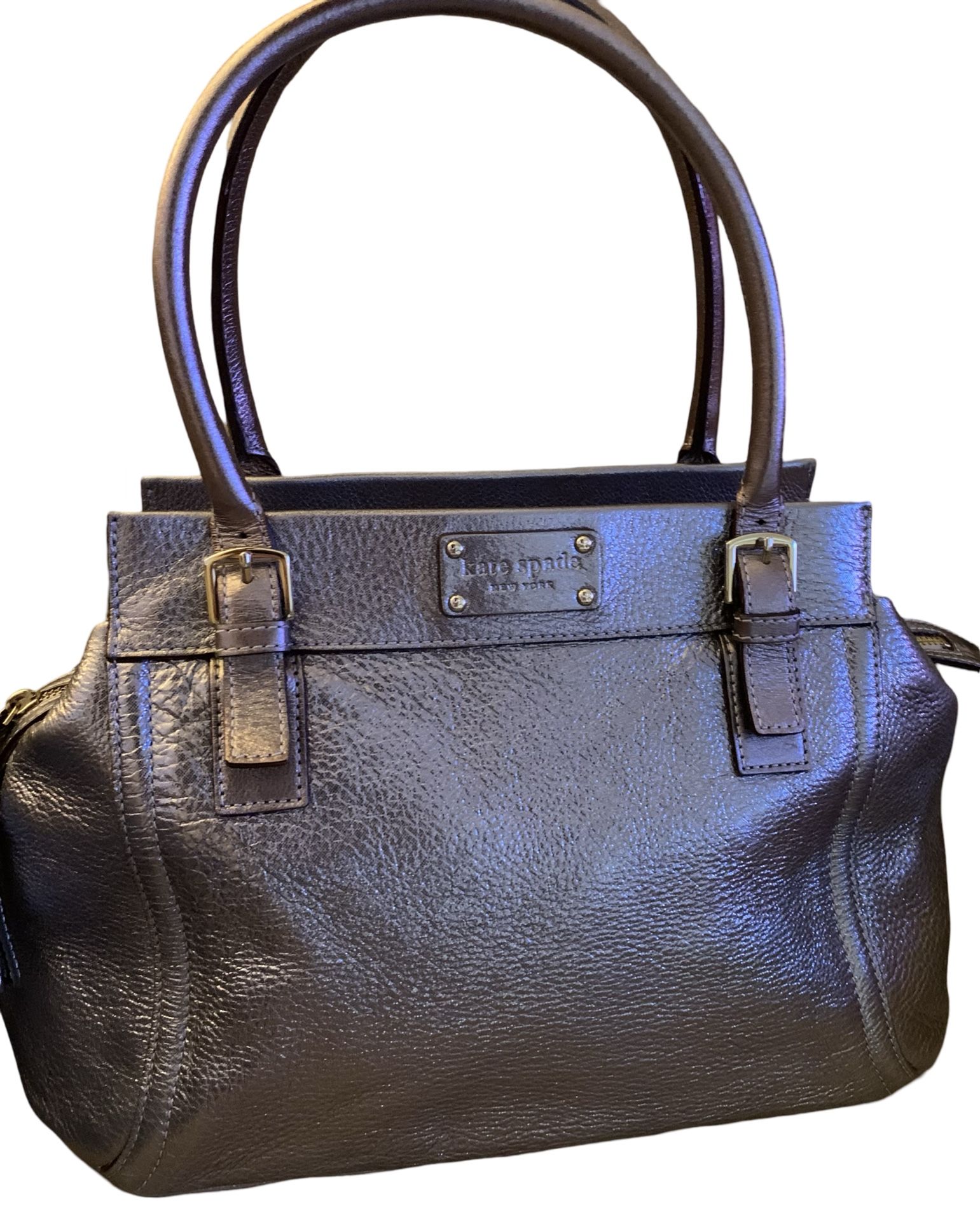 Kate Spade Cheltenham Metallic Pewter Silver Handbag