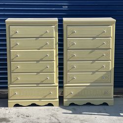 RARE matching French Provincial 6 drawer chests