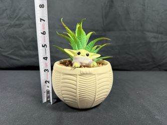 Baby Yoda Grogu Faux Plant Planter Decor – Artificial Plant