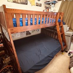 Ellington Wood Bunk Bed with Full & Twin Mattresses