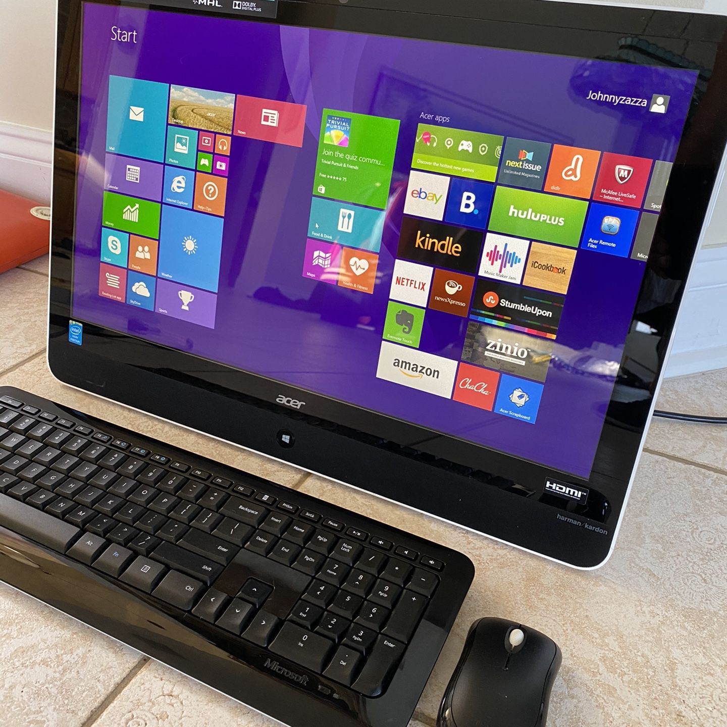 ACER ALL IN ONE WIRELESS COMPUTER WINDOWS 8