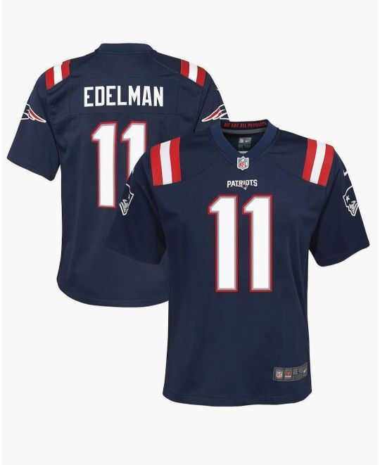 Julian Edelman New England Patriots Home Nike Game Jersey YOUTH Size LARGE NWT