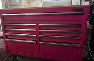Pink international tool box rolling cart