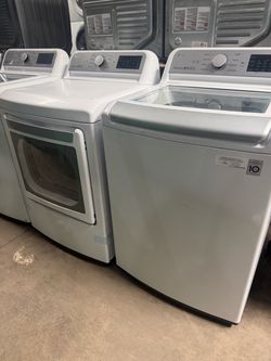 LG top load washer 5.0 cu ft gas dryer 7.5 cu ft