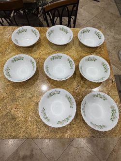 Vintage Floral Bowls – Set of 8