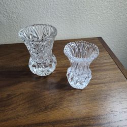 Vintage Miniature Crystal Vases 