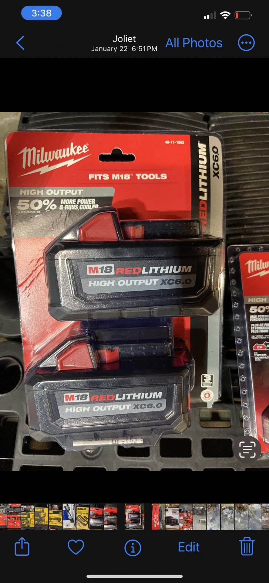Milwaukee M18 Red Lithium High Output XC 6.0 X 2 New In Box Never Opened.