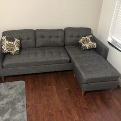 New Reversible Sectional.  Grey.  86 X 59.  Free Delivery!