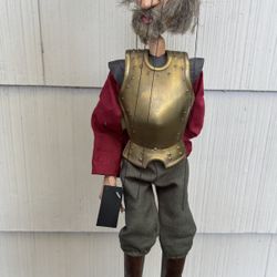 🃏Handmade wooden marionette depicting Don Quixote, Czech folk art 🃏