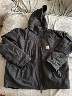 Carhartt Black Hooded Work Jacket