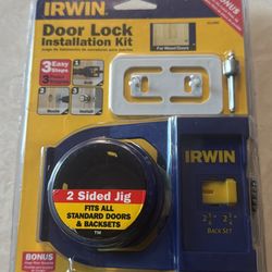 IRWIN DOOR LOCK KIT INDTALLATION KIT BRAND NEW