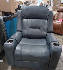 ❤️🔥 37" W Top Grain Leather Dual-Power Recliner By Lark Manor™ $370