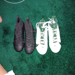 Football Shoes The Nike Size Is 8 And The Black One Is Size 38
