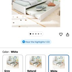 Twin Bed With Trundle •NEW•