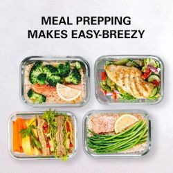 Razab 16 pcs glass meal prep containers with lid