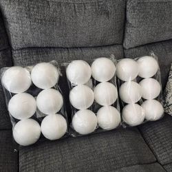 New! Set of 18 pcs 4.72 Inch Craft Foam Balls Polystyrene Round Styrofoam Craft Balls