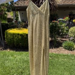 ✨Glamorous Gold Glitter Disco Dress✨