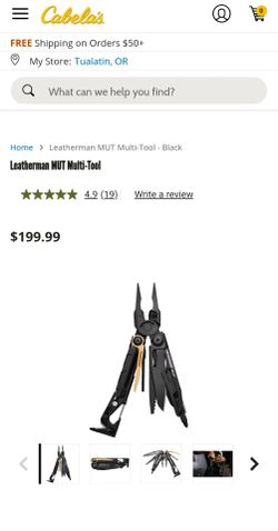 LEATHERMAN, MUT Multitool with Premium Replaceable Wire Cutters and Firearm Tools, Black with MOLLE Black Sheat
