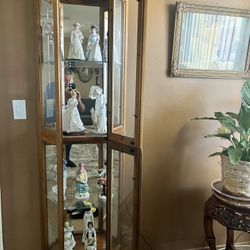 Curio  With Collectable Figurines 