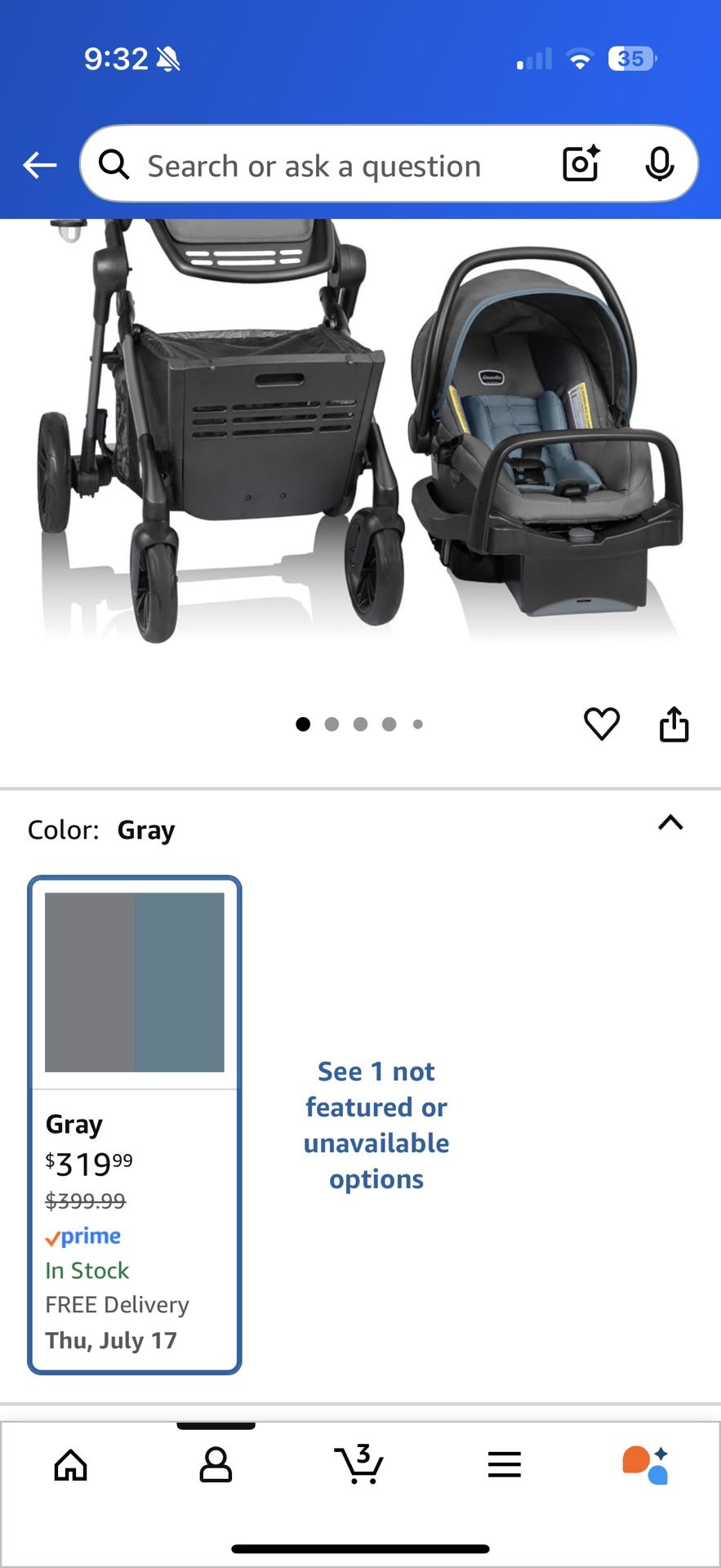 Evenflo Pivot Troop Child and Pet Modular Travel System (Bluestone Gray)