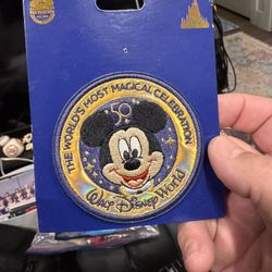 Mickey Mouse Patch Celebrating Walt Disney World 50th Anniversary 