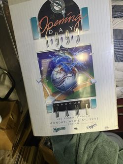 Miami Marlins Poster 1993 Opening Game