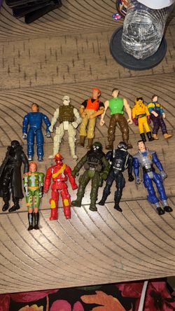 Lot of 13 Mixed Action Figures Some GIJoe and Vintage Jenner
