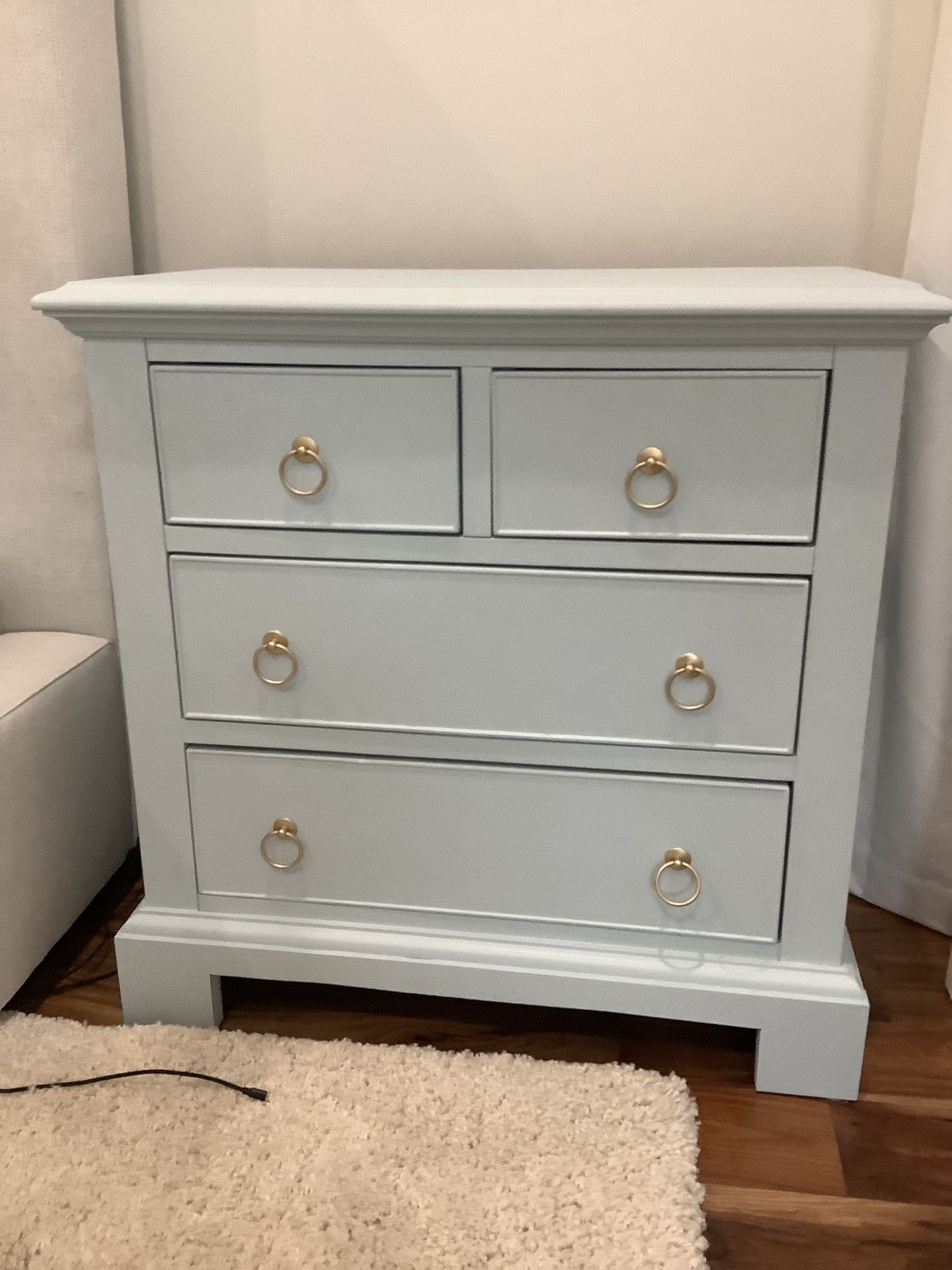 Pair Of Pastel Blue Nightstands