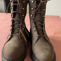 Red Wing WORX 8” waterproof insulated steel toe boots size 10 M  men’s New