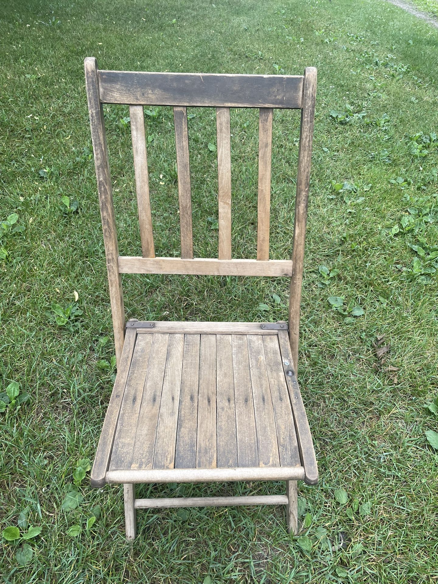 Vintage Folding Wood Chairs