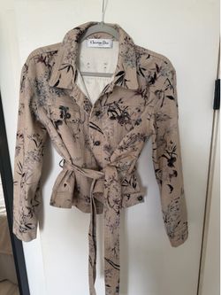Floral denim jacket