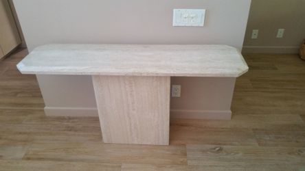 Solid Marble Entryway Console Table / Sofa Table – 2 Piece