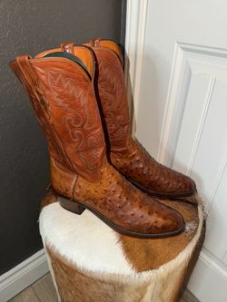 Lucchese ostrich boots 10.5D