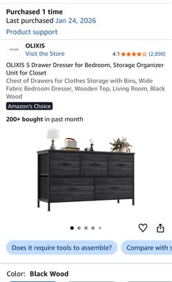 Dresser, drawers, storage