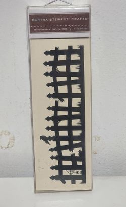 Martha Stewart Crafts-Halloween Fence Wood Stamp BNIP