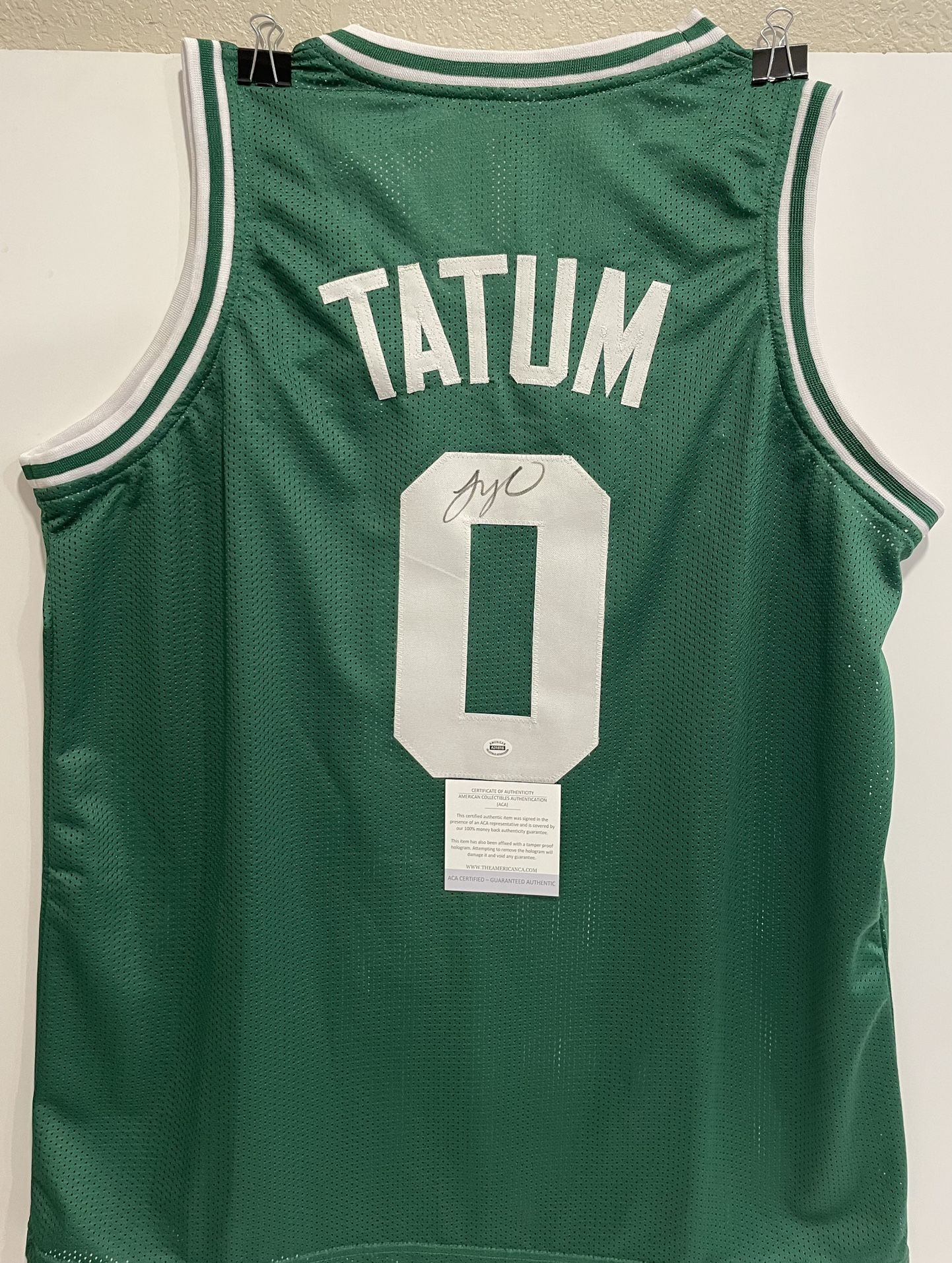 Jayson Tatum #0 - Boston Celtics - Signed, Autographed Custom Jersey with  COA 
