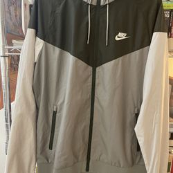 Rare Nike Windrunner Jacket Windbreaker Nylon Glanz Green Olive Beige 