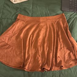 Suede Brown Skirt
