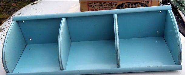 Blue 🔵 industrial type metal corner shelf
